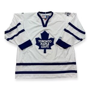 Vintage CCM Toronto Maple Leafs Jersey NHL Hockey Men's XL White Made in Canada